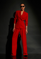 Double Pleat Trouser - Crimson