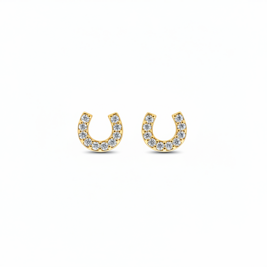 Horseshoe Pave Studs