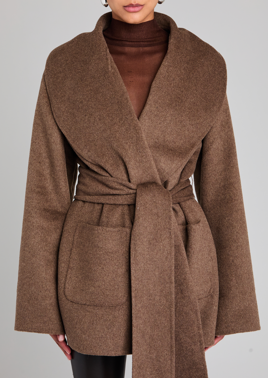 Dulcetta Wool Coat - Sable Brown (PRE-SALE)