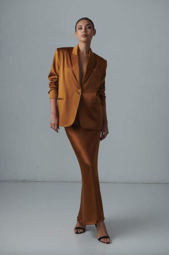 Bias Maxi Skirt - Toffee