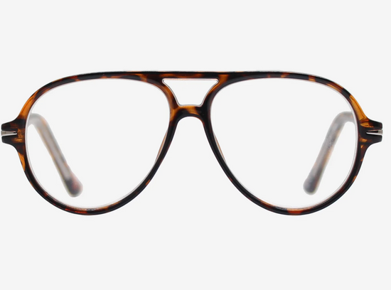 Darcy Oversized Aviator Reader Glasses - Turtle (PRE-SALE)