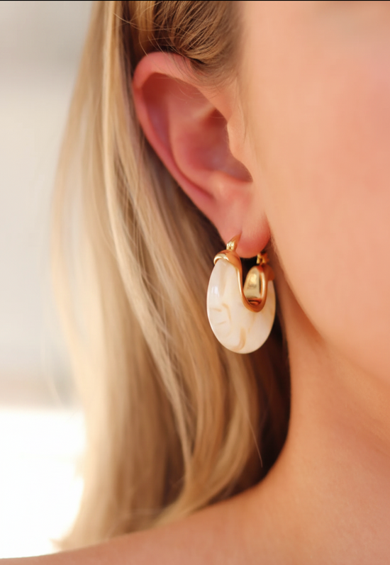 Lennon Earrings - White
