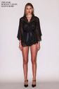 Star Burnout Angel Sleeve Robe - Black (PRE-SALE)