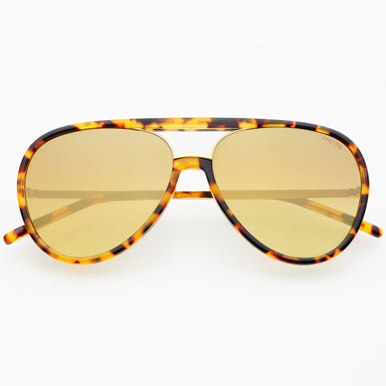 Shay Aviator Sunglasses - Tortoise / Gold Mirror (PRE-SALE)