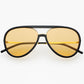 Shay Aviator Sunglasses - Black / Soft Amber (PRE-SALE)