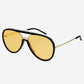 Shay Aviator Sunglasses - Black / Soft Amber (PRE-SALE)