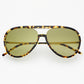 Shay Aviator Sunglasses - Tortoise / Light Green (PRE-SALE)