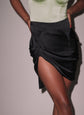 Silk Draped Garter Skirt