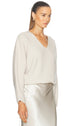 Oversized V-Neck Sweater - Oyster