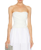 Strapless Pleat Top - Ivory