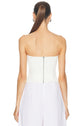 Strapless Pleat Top - Ivory