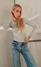 Chloe Longsleeve Crew Neck Top - Heather Gray