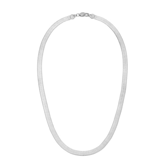 The Herringbone Necklace - Silver