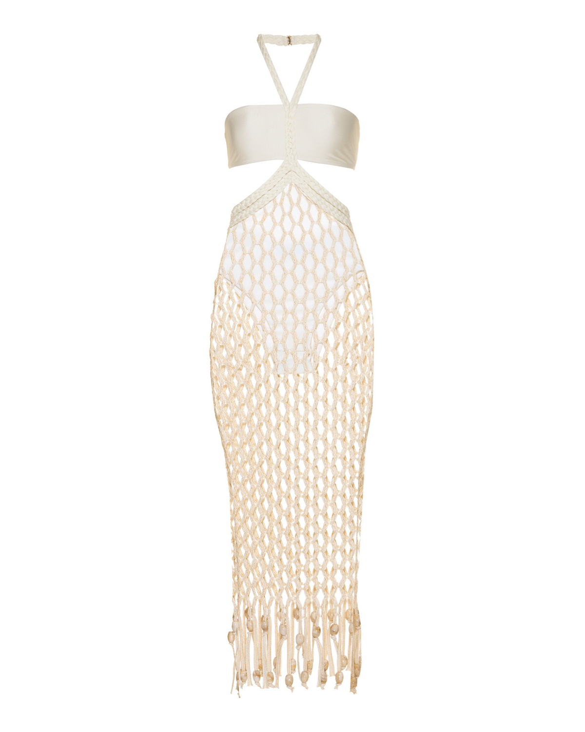 patbo beaded dress Wood and Crystal Beaded Gown
