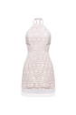 Crochet Bloom Halterneck Mini Dress (PRE-SALE)