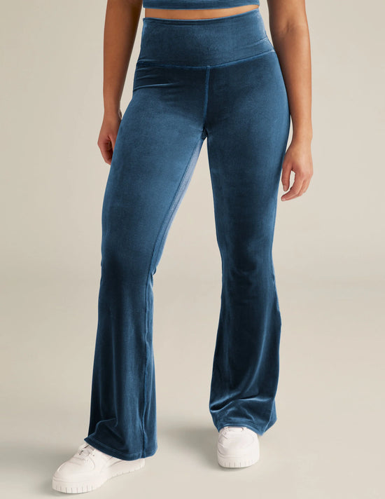 BEYOND YOGA SPACEDYE AT YOUR LEISURE HIGH WAISTED BOOTCUT PANT LUNAR TEAL  HEATHER