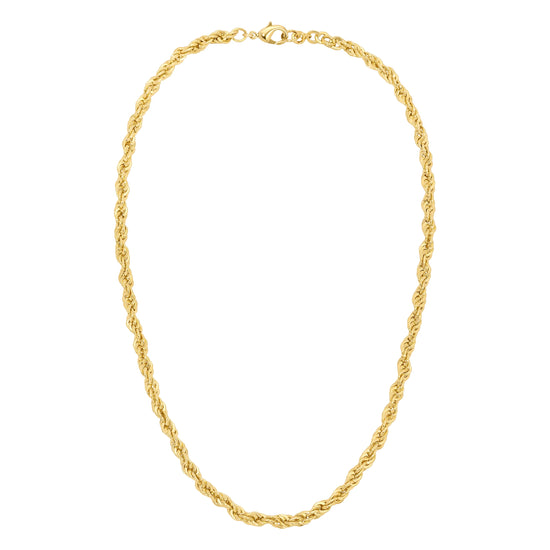 Vintage Rope Chain Necklace - Gold
