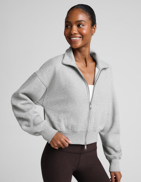Heavyweight LuxeFleece 2.0 Double Zip Jacket - Heather Gray (PRE-SALE)