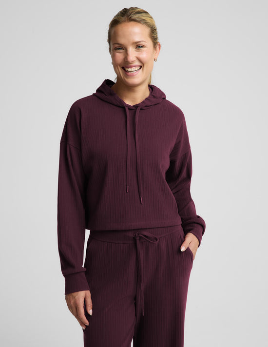 Breathe Easy Ribbed Hoodie - Cabernet (PRE-SALE)