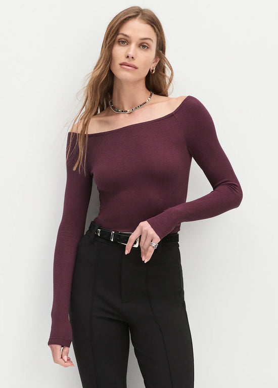 The Sara Top - Burgundy