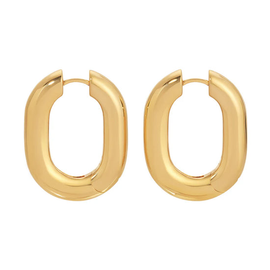 Icon Oval Hoops - Gold Grande
