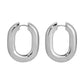 Icon Oval Hoops - Silver Grande
