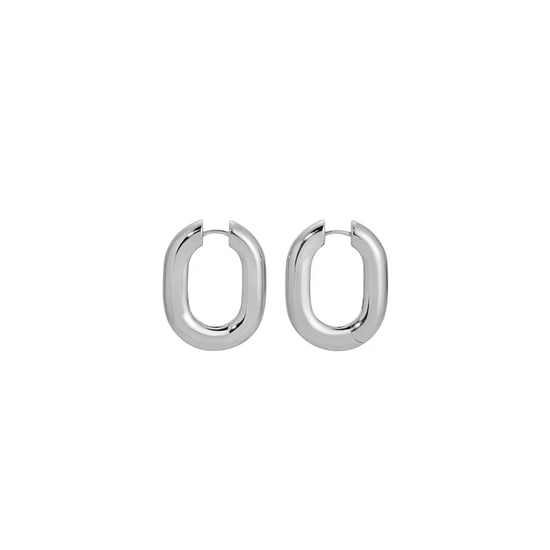 Icon Oval Hoops - Sterling Silver Petite