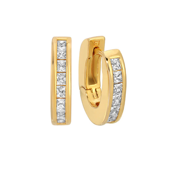 The Deco Hoops - Gold Petite