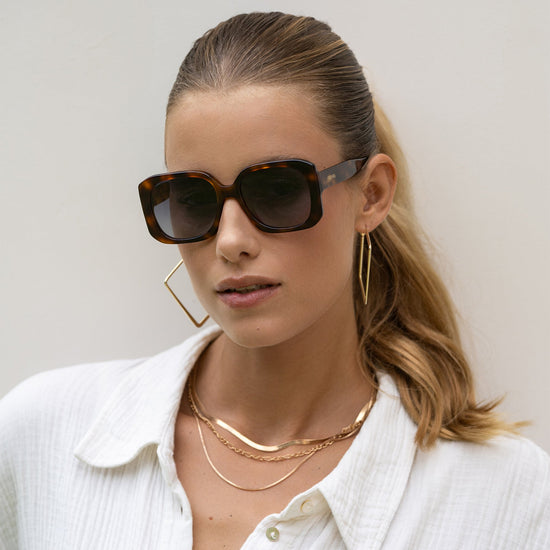 Vivian Octagonal Sunglasses - Brown Tortoise (PRE-SALE)