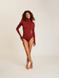 Prima Ballet Turtleneck Bodysuit with Thumbholes