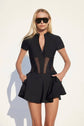 LONDON LOW-ZIP CORSET DRESS - BLACK (PRE-SALE)