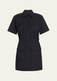 Yohana Short Sleeve Cargo Mini Dress