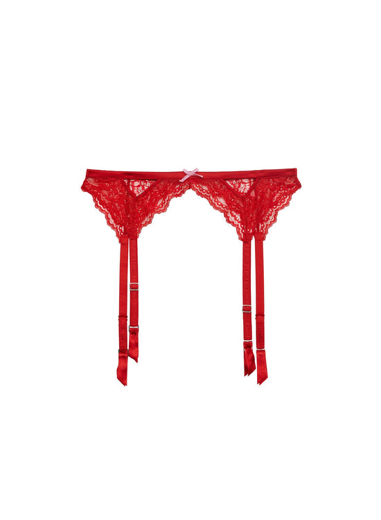 Bianca Lace Garter Belt - Rouge (PRE-SALE)
