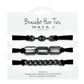 2-in-1 Bracelet Hair Tie Set - Gunmetal/Black