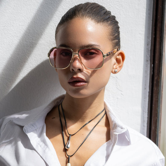 Carter Aviator Sunglasses - Rose (PRE-SALE)