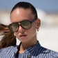Rio Aviator Sunglasses - Dark Tortoise / Green (PRE-SALE)