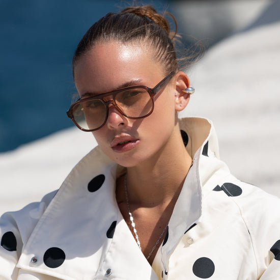 Rio Aviator Sunglasses - Crystal Brown (PRE-SALE)