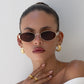 Soho Small Oval Sunglasses - Gold/Brown (PRE-SALE)