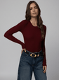 Rib Long Sleeve Baby Tee - Cherry (PRE-SALE)