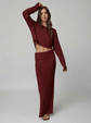 Rib Boyfriend Long Sleeve - Cherry (PRE-SALE)