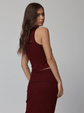 Rib New Length Tank - Cherry (PRE-SALE)