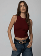 Rib New Length Tank - Cherry (PRE-SALE)