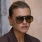 Shay Aviator Sunglasses - Tortoise / Light Green (PRE-SALE)