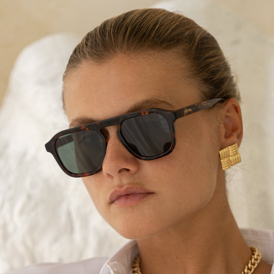 Addison Aviator Sunglasses - Tortoise / G15 (PRE-SALE)