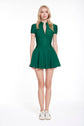 VIENNA LOW-ZIP CORSET DRESS - EMERALD (PRE-SALE)