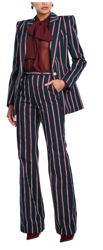 Muse Blazer in Emeraude Stripe
