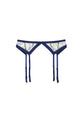 Elara Embroidery Garter Belt - Midnight Navy (PRE-SALE)