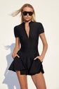 VIENNA LOW-ZIP CORSET DRESS - BLACK (PRE-SALE)