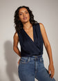 The Sleeveless Date Blouse - Navy
