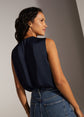 The Sleeveless Date Blouse - Navy